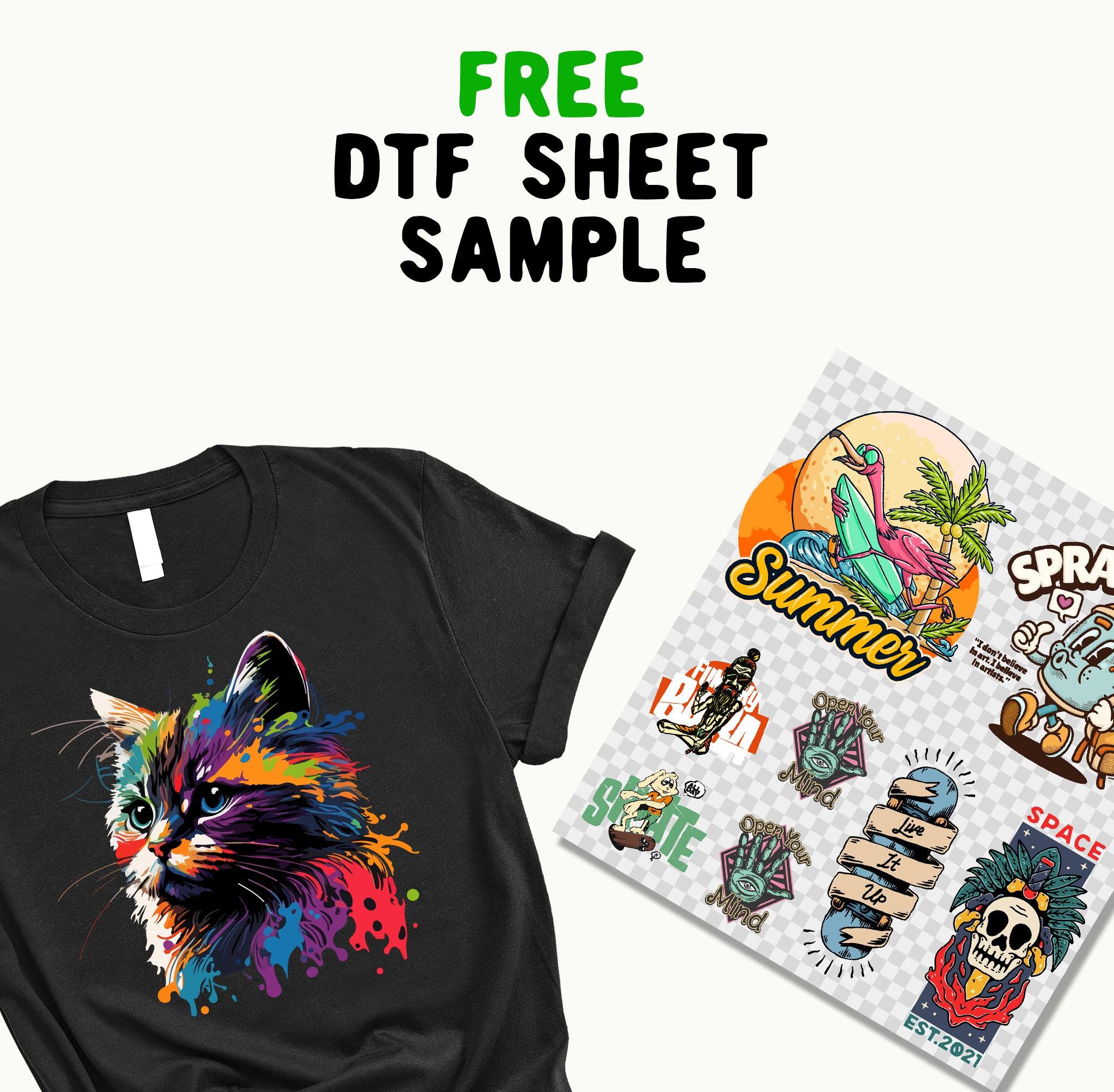 Free DTF Transfer sample pack